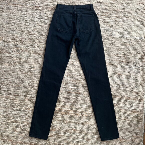 American Apparel Denim The High Waisted 100% Cotton Jean, Black, 25 - Picture 2 of 7